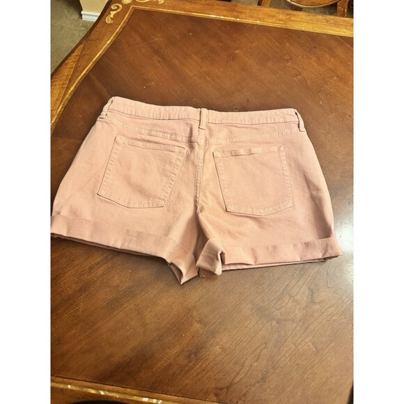 Free Assembly Womens Plus Size 16 Shorts Folded Cuff Pink Rose Denim - Picture 12 of 12